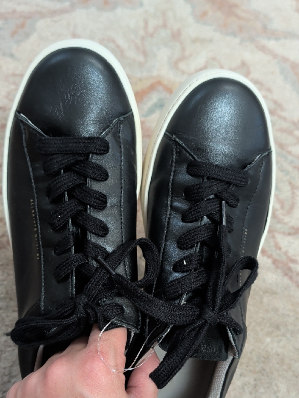 All Saints Shana Low Top Leather Sneakers - Picture 7 of 8